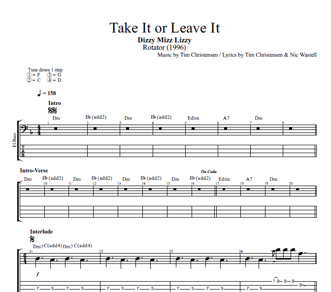 Take It or Leave It